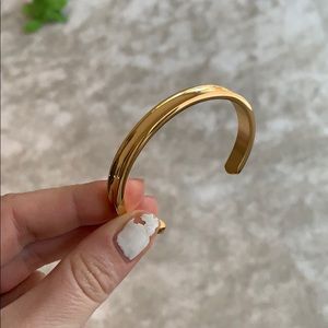 Gold tone hair tie holder bracelet
